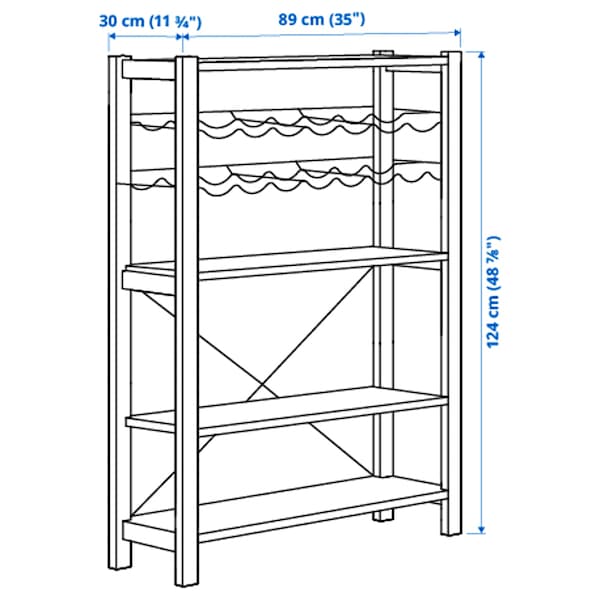 IVAR 1 Element/Böden/Flaschbord, Kiefer, Riesige Ersparnisse