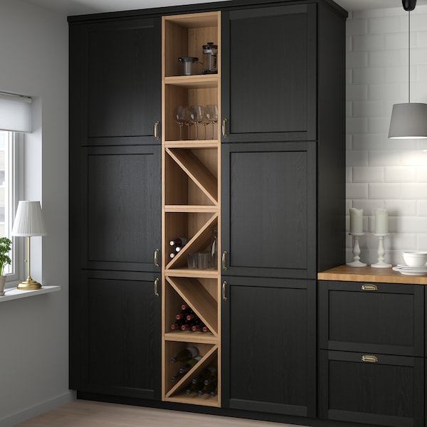 VADHOLMA Flaschenregal, braun/Esche geb., VIP-Rabatte