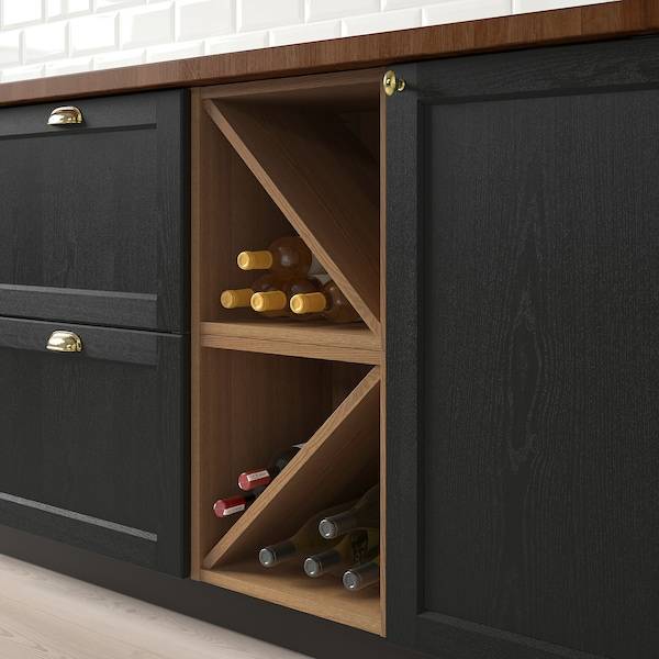 VADHOLMA Flaschenregal, braun/Esche geb., VIP-Rabatte