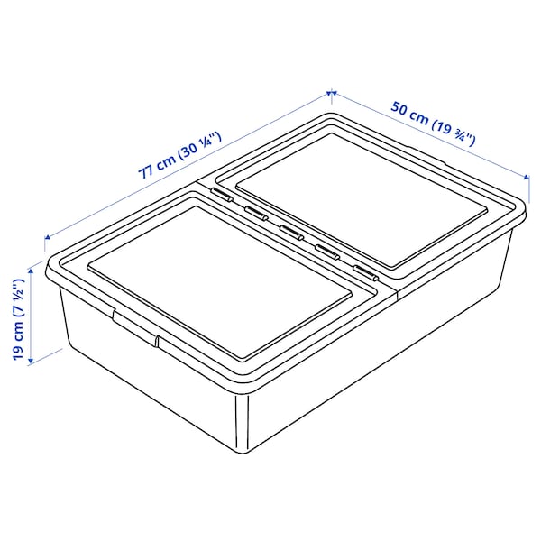 SOCKERBIT Box mit Deckel, weiß, Nur für heute