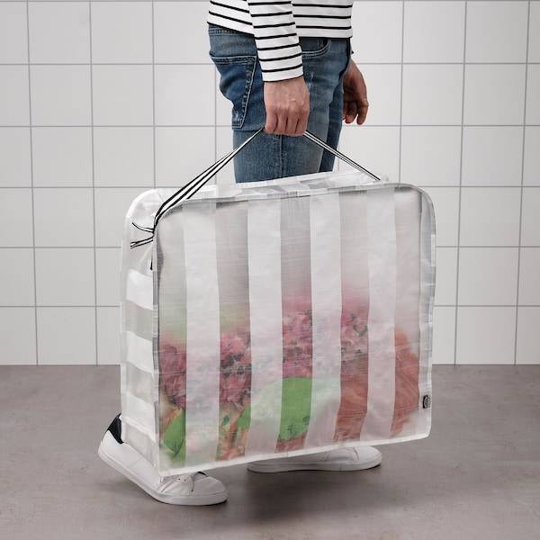GÖRSNYGG Tasche, weiß/transparent, Nur noch ein Tag übrig