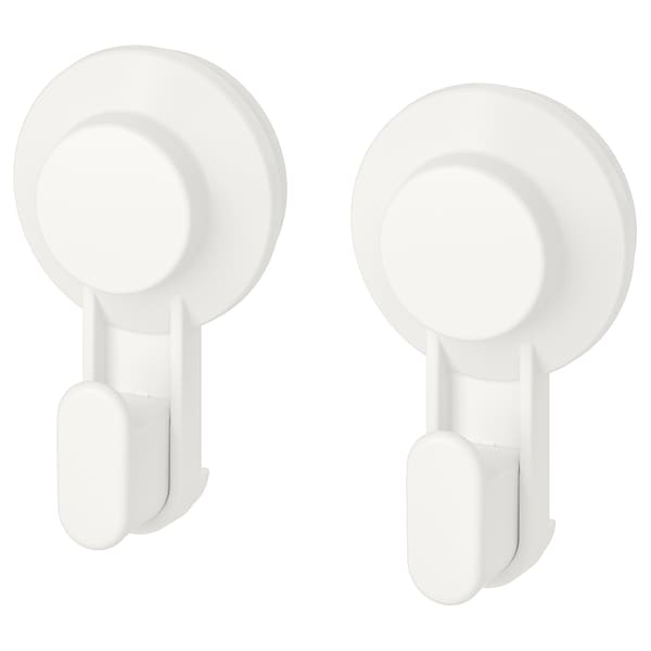 TISKEN Haken mit Saugnapf, weiß