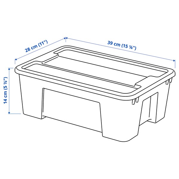 SAMLA Box mit Deckel, transparent, Muttertagsangebot