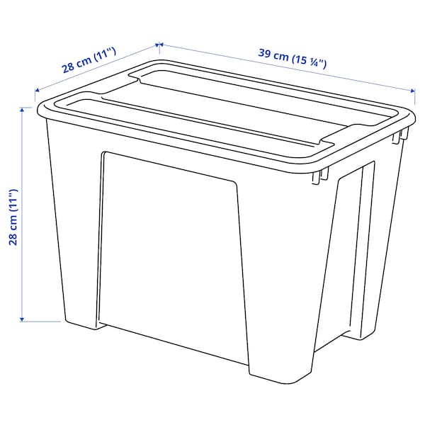 SAMLA Box mit Deckel, transparent, Valentinstagsangebot