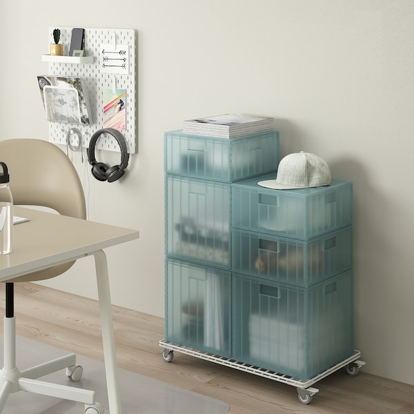 PANSARTAX Box mit Deckel, transparent graublau, Top Angebot