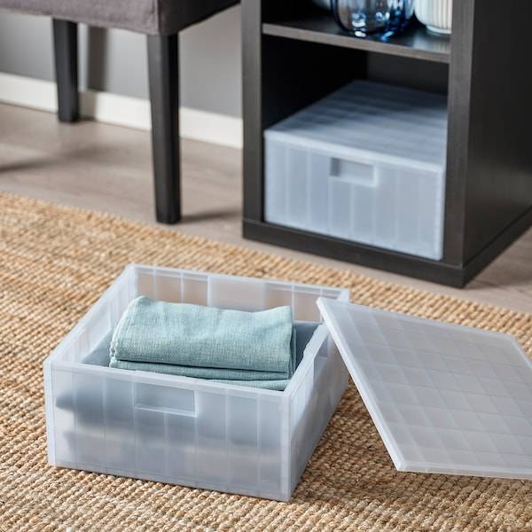 PANSARTAX Box mit Deckel, transparent graublau, Top Angebot