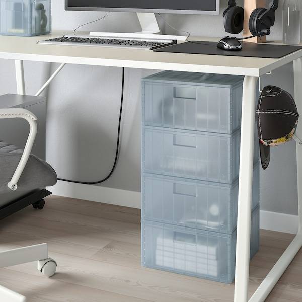 PANSARTAX Box mit Deckel, transparent graublau, Top Angebot