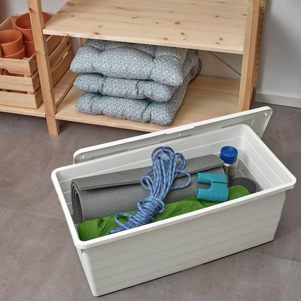 SOCKERBIT Box mit Deckel, weiß, Neueste Mode