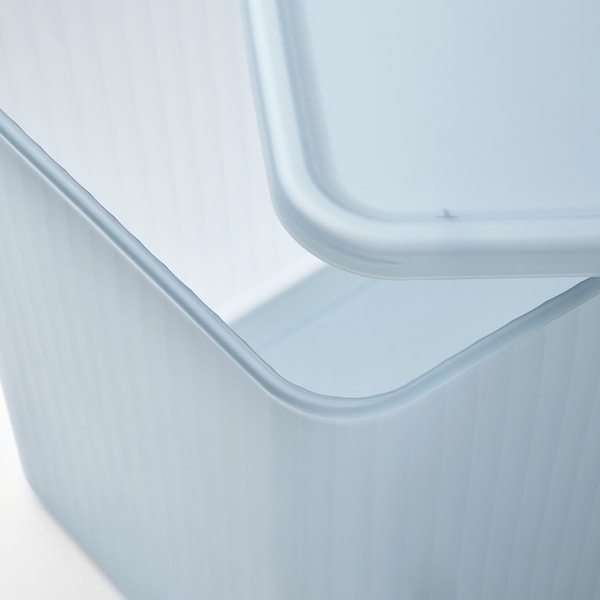 RYKTA Box mit Deckel, transparent graublau, Online Outlet