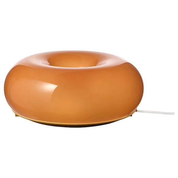 VARMBLIXT Tisch-/Wandleuchte, LED, orange Glas/rund,