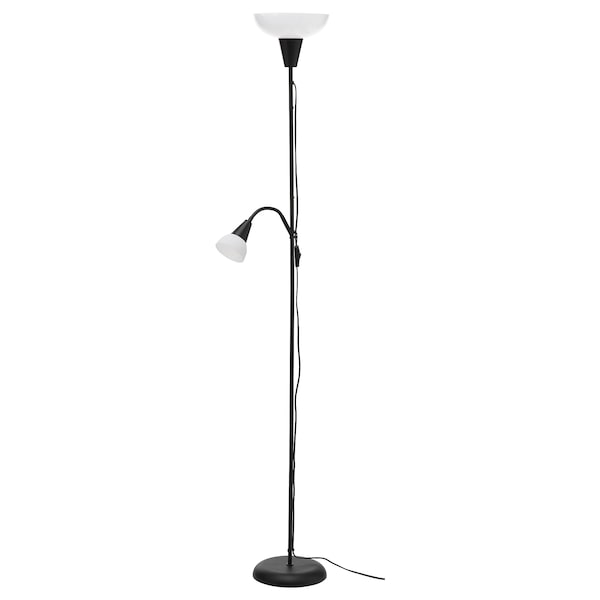 TÅGARP Deckenfluter/Leseleuchte, schwarz/weiß