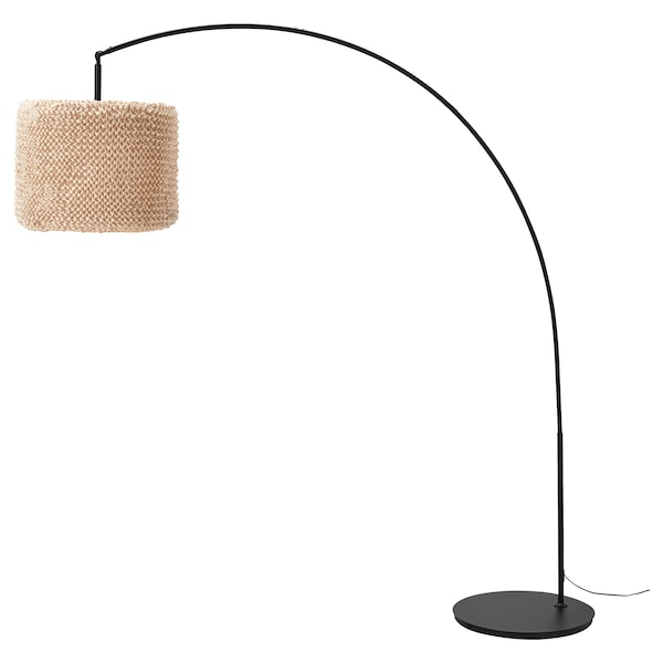 LERGRYN / SKAFTET Standleuchtenfuß Bogenform, beige/schwarz