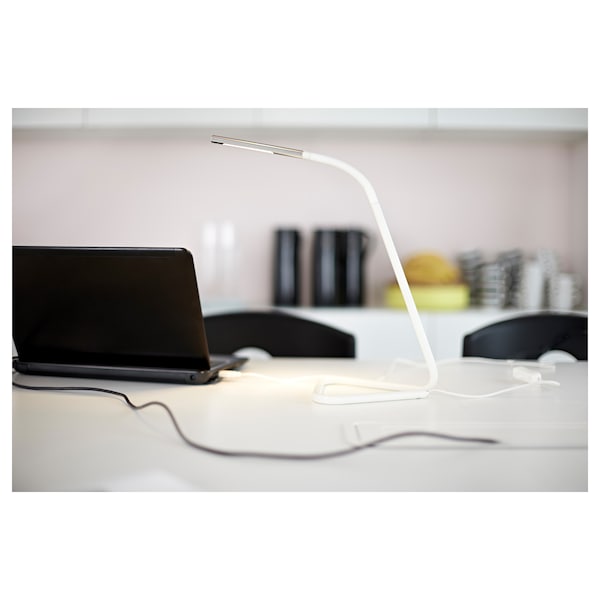 HÅRTE Arbeitsleuchte, LED, weiß/silberfarben Bis zu 50% Rabatt