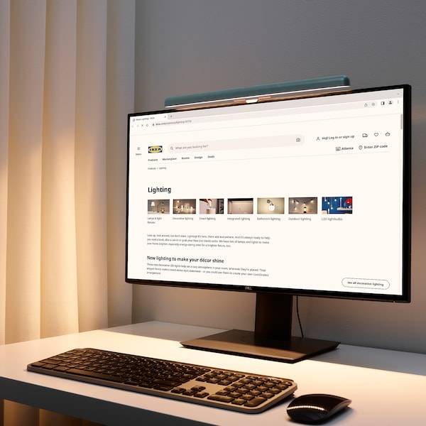 LAGERGÅNG LED-Leuchte für Bildschirm, dimmbar/türkis Nur für heute