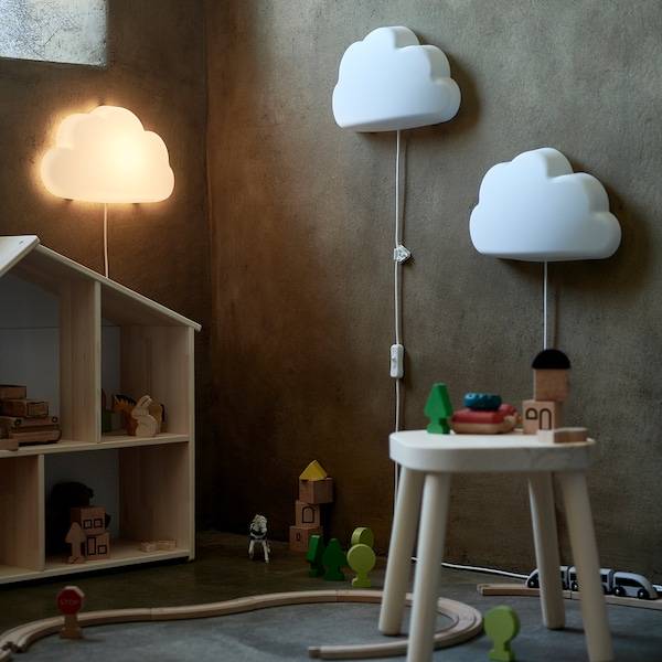 UPPLYST Wandleuchte, LED, Wolken weiß Schlussverkauf