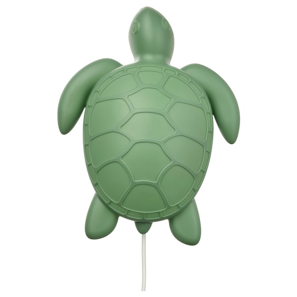 BLÅVINGAD Wandleuchte, LED, Schildkröte/grün Sonderangebot