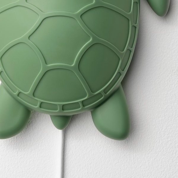 BLÅVINGAD Wandleuchte, LED, Schildkröte/grün Sonderangebot