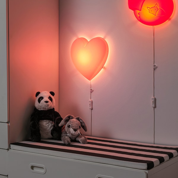 UPPLYST Wandleuchte, LED, Herz rosa Rabatt