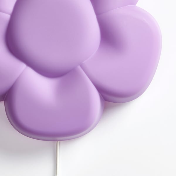 UPPLYST Wandleuchte, LED, Blume lila Preisnachlass