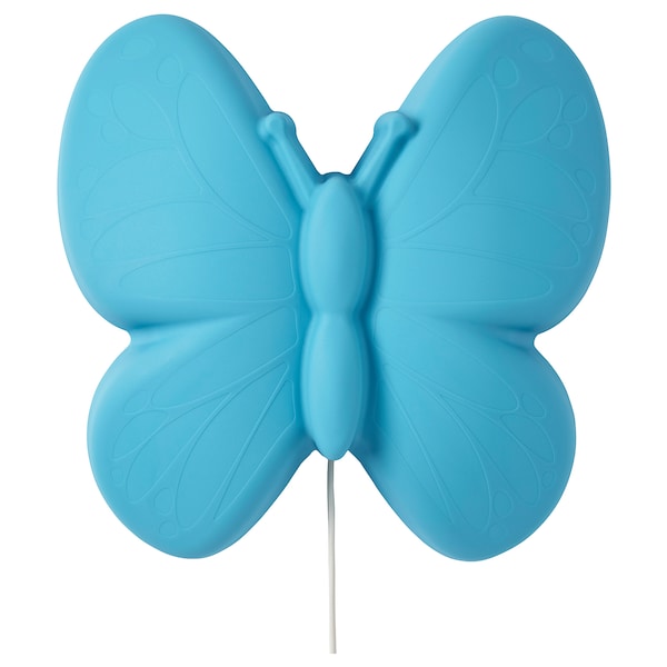 UPPLYST Wandleuchte, LED, Schmetterling hellblau
