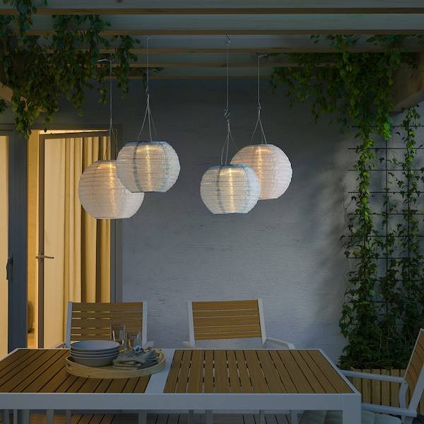 SOLVINDEN Solarhängeleuchte, LED, für draußen/rund hellblau, Kauf eins, bekomm eins gratis