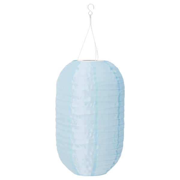 SOLVINDEN Solarhängeleuchte, LED, für draußen/oval hellblau,