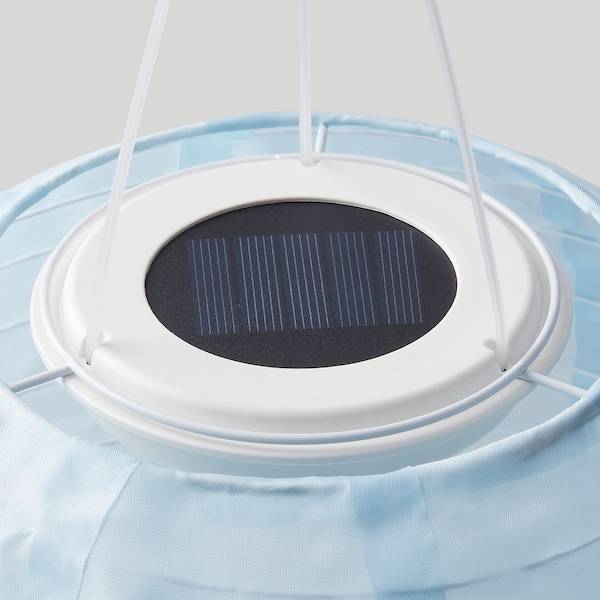 SOLVINDEN Solarhängeleuchte, LED, für draußen/oval hellblau, Sonderangebote