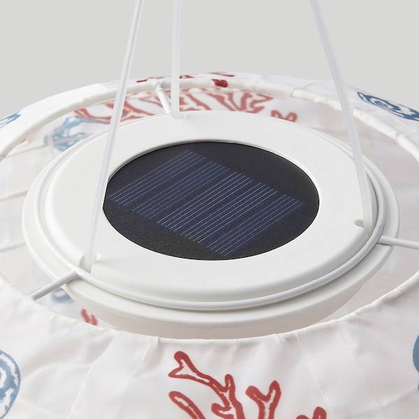 SOLVINDEN Solarhängeleuchte, LED, für draußen oval/Korallenmuster, Tiefpreis
