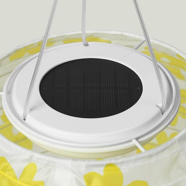 SOLVINDEN Solarhängeleuchte, LED, für draußen rund/gelb Blume, Wochenangebot
