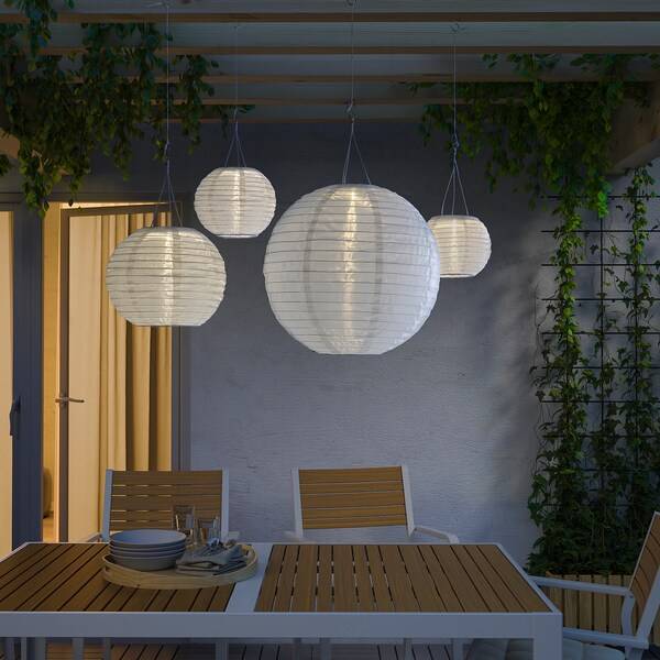 SOLVINDEN Solarhängeleuchte, LED, für draußen/rund weiß, Letzter Tag