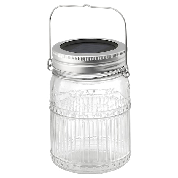 SOLVINDEN Solartischleuchte, LED, für draußen/Glas klar,
