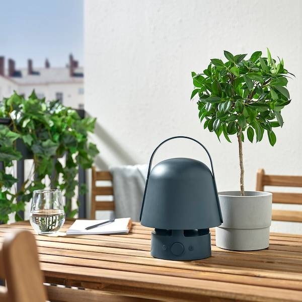 VAPPEBY Leuchte m Bluetooth-Lautsprecher, für draußen/blau Online
