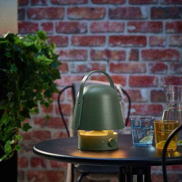 VAPPEBY Leuchte m Bluetooth-Lautsprecher, für draußen/grün Outlet