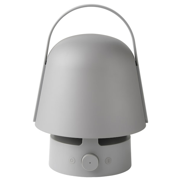 VAPPEBY Leuchte m Bluetooth-Lautsprecher, für draußen/grau