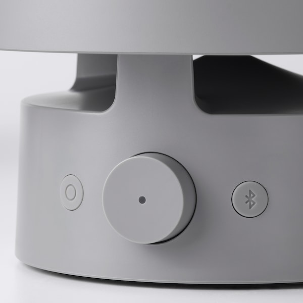 VAPPEBY Leuchte m Bluetooth-Lautsprecher, für draußen/grau Auslauf