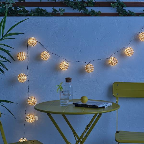 SOLVINDEN Lichterkette (12), LED, für draußen batteriebetrieben/gelb Wellen Verkauf
