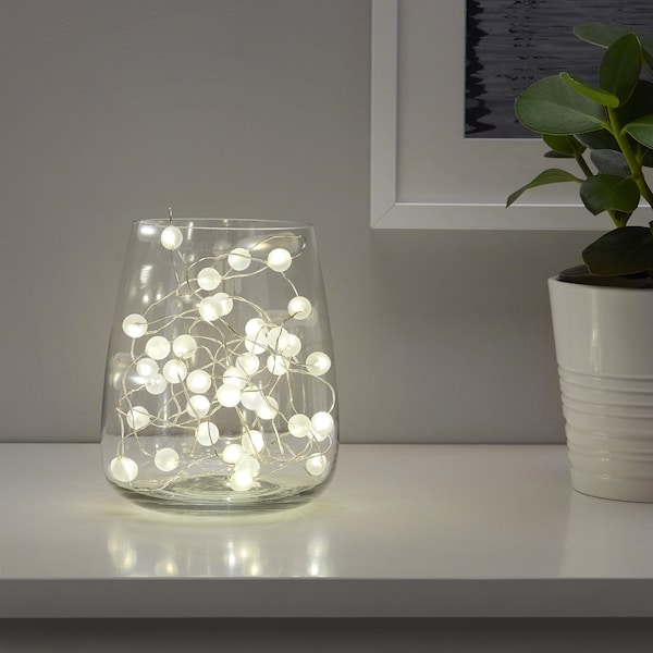 SNÖYRA Lichterkette (40), LED, innen/batteriebetrieben silberfarben Meist gekauft