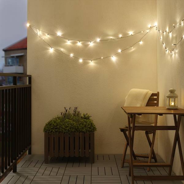 LEDLJUS Lichterkette (64), LED, für draußen schwarz Fabrikpreis