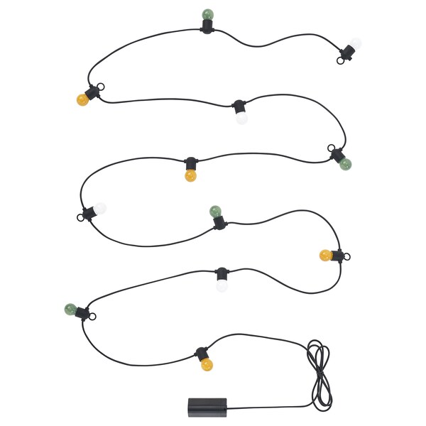 SOLVINDEN Lichterkette (12), LED, batteriebetrieben/für draußen bunt