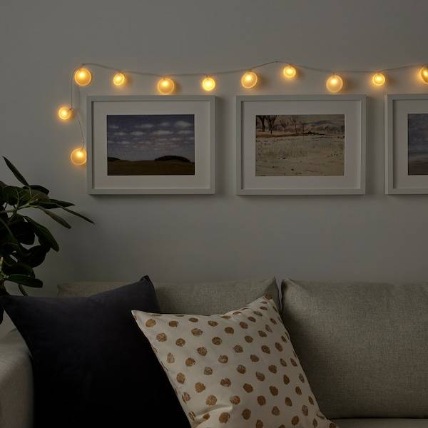 AKTERPORT Lichterkette (12), LED, batteriebetrieben/Steine weiß Rabatt