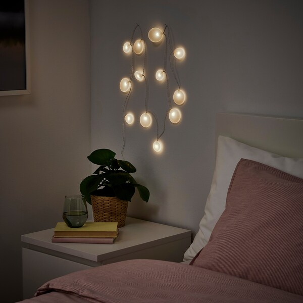 AKTERPORT Lichterkette (12), LED, batteriebetrieben/Steine weiß Rabatt