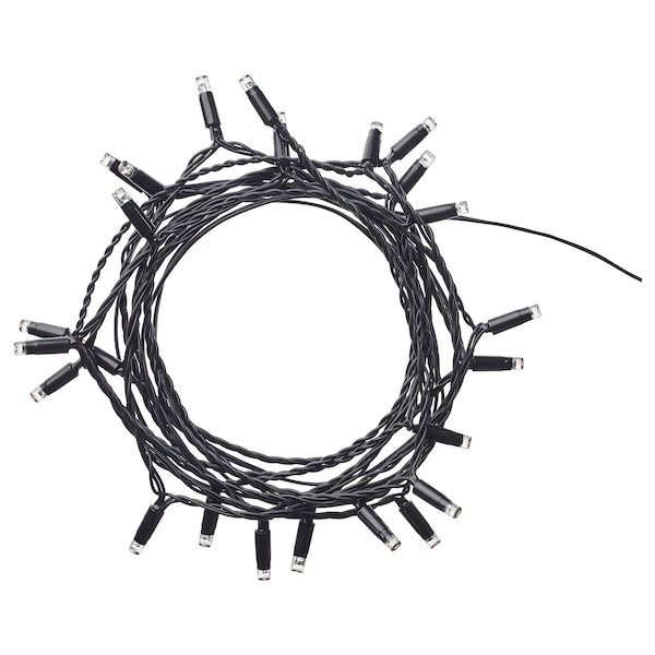 LEDLJUS Lichterkette (24), LED, für draußen schwarz Versandkostenfrei