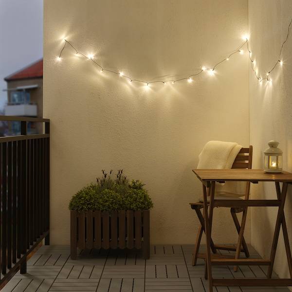 LEDLJUS Lichterkette (24), LED, für draußen schwarz Versandkostenfrei