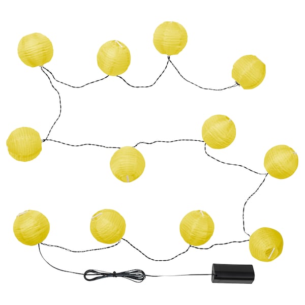 SOLVINDEN Lichterkette (12), LED, für draußen/batteriebetrieben gelb Großer Ausverkauf