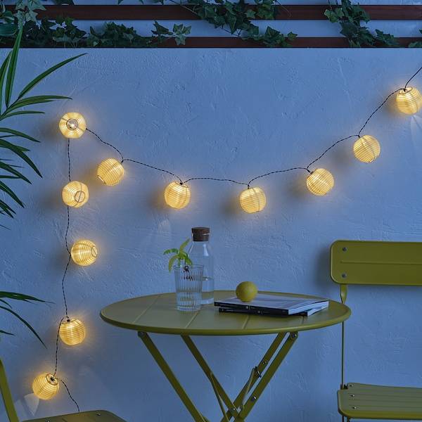 SOLVINDEN Lichterkette (12), LED, für draußen/batteriebetrieben gelb Großer Ausverkauf