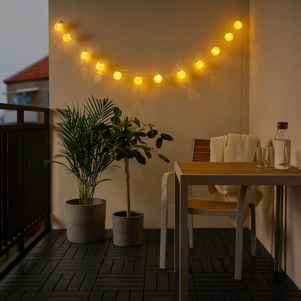 SOLVINDEN Lichterkette (12), LED, für draußen/batteriebetrieben weiß Flash Sale