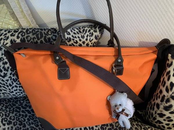 Plauener Spitze City-Shopper Orange Super Rabatt