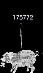 Plauener Spitze Anhänger Glücks-Schwein