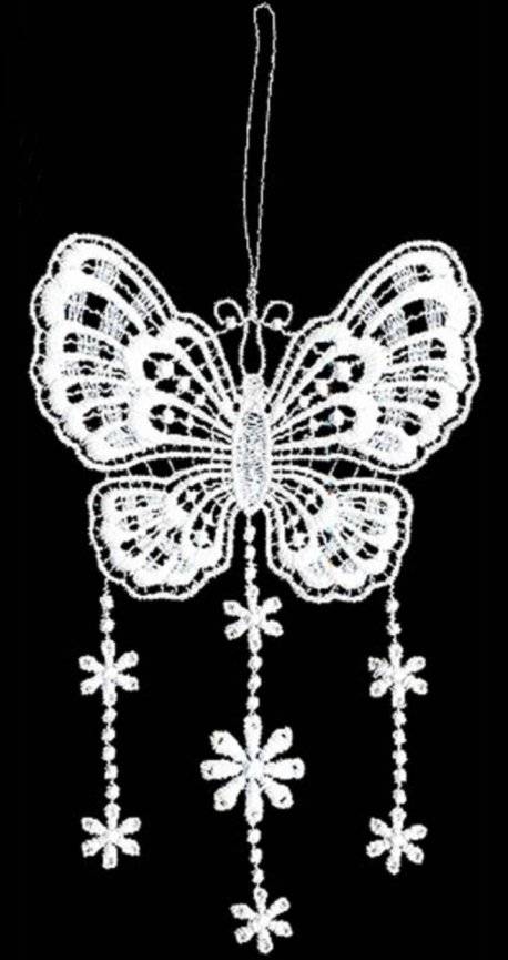 Plauener Spitze Fensterbild Schmetterling