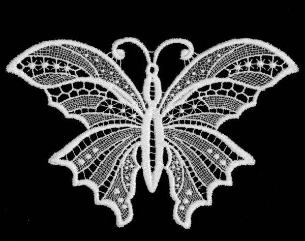 Plauener Spitze Anhänger Königsschmetterling